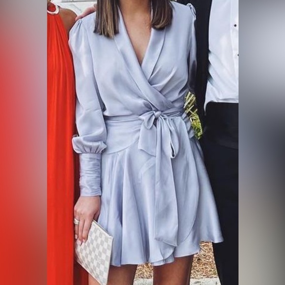 Zimmermann wrap dress in purple Size 0 - Picture 2 of 3